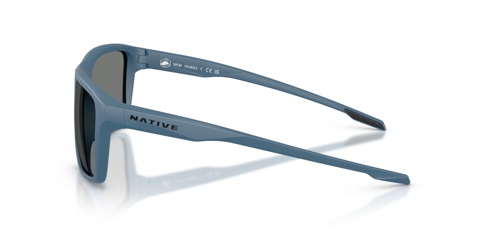 Native Eyewear Men's XD9043 Tavern Square Sunglasses, Overland Blue/Grey Polarized, 57 mm