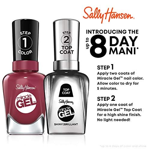 Sally Hansen Miracle Gel™, Onyx-pected, Long Lasting, Gel-Like Formula, No UV Lamp Needed, Black Nail Polish