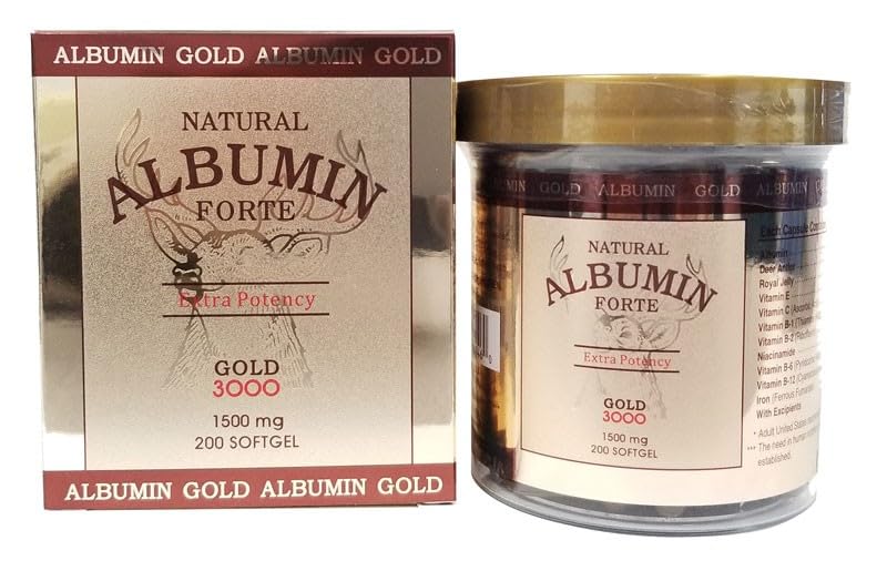 CGMLABS Natural Albumin Forte Deer Horn Royal Jelly - 1500mg/200 Softgel