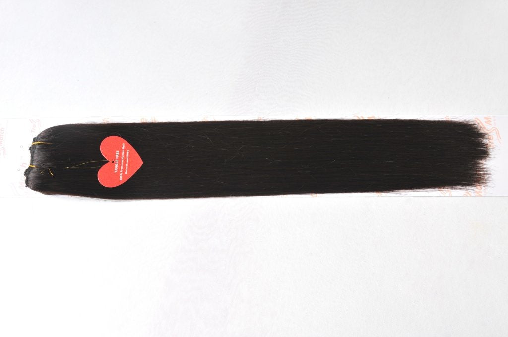 Tressmatch 16 18 Remy (Remi) Human Hair Clip In Extensions Dark Brown (Color #2) 9 Pieces (Pcs) Full Head Volume Set [Set Weight: 4.3oz/120grams]