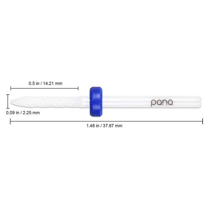 Pana Professional USA Ceramic White Under Nail Cleaner Bit Nail Drill (Grit: MEDIUM) 3/32 Shank Size