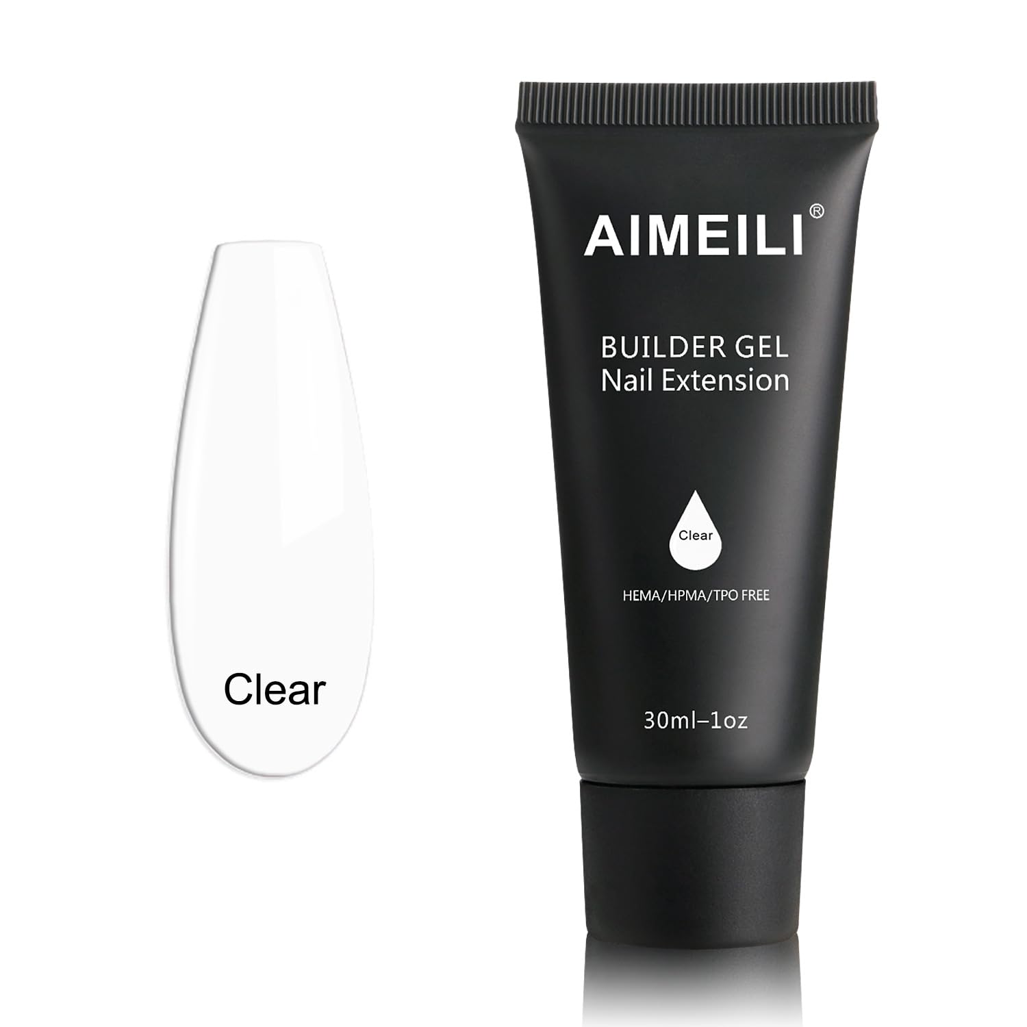 AIMEILI Clear Builder Gel Nail Extension, 30ml 1oz Nail Enhancement Gel Nail Polish