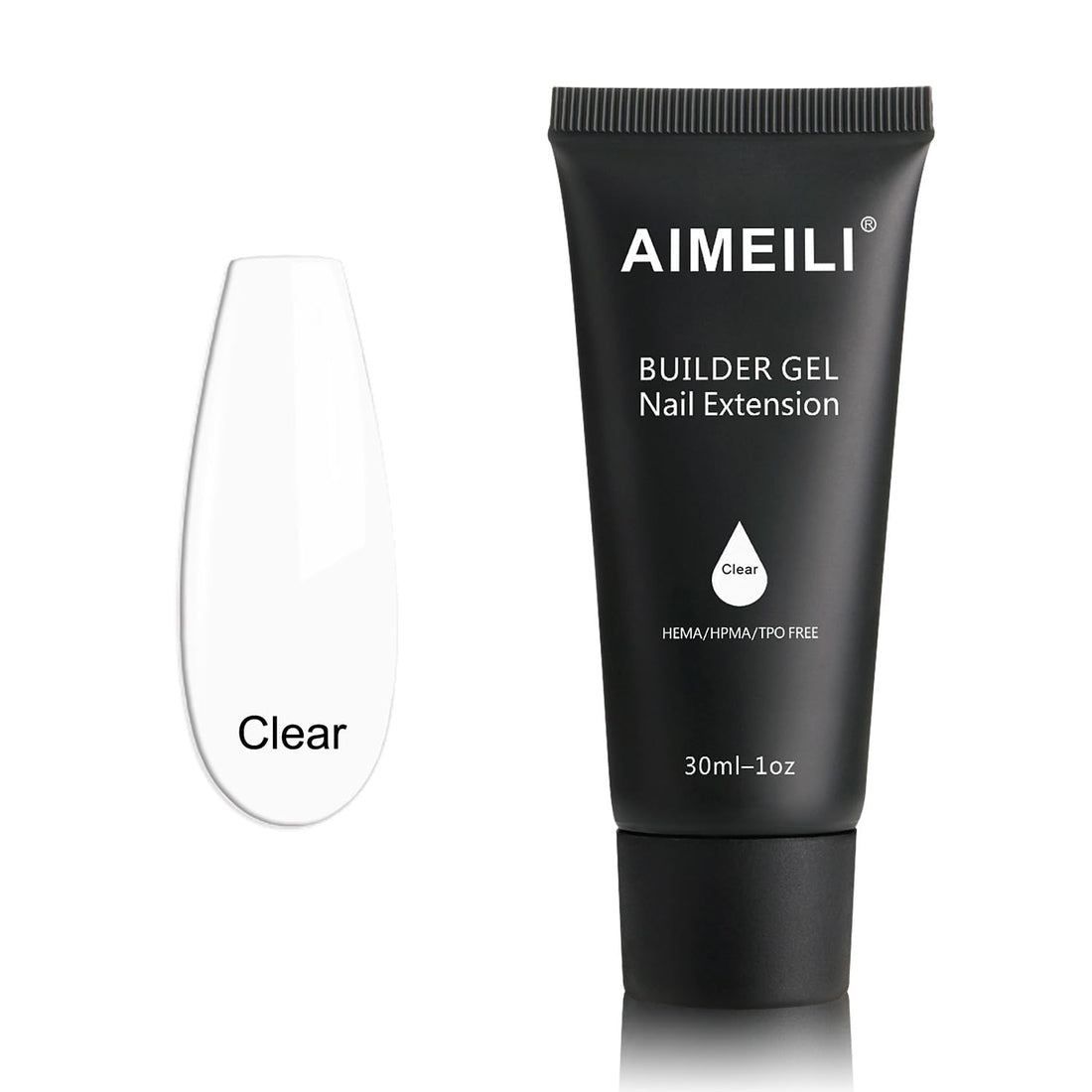 AIMEILI Clear Builder Gel Nail Extension, 30ml 1oz Nail Enhancement Gel Nail Polish