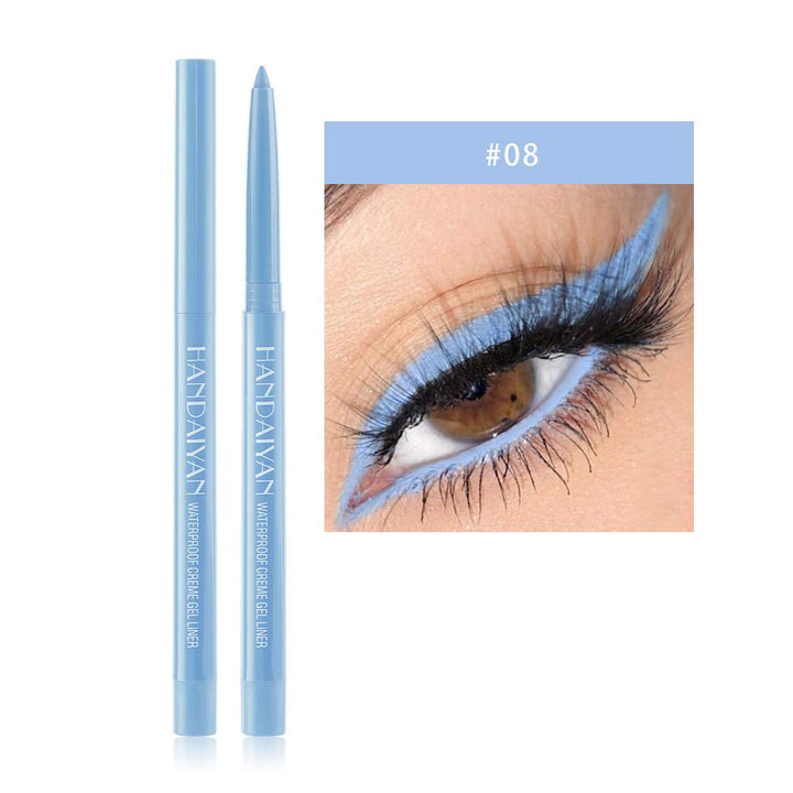 Blue Electronic Technology Company Colourful Retractable Eye Shadow Pencil, Natural Matte Long Lasting Metallic & Glitter Eyeliner (8)