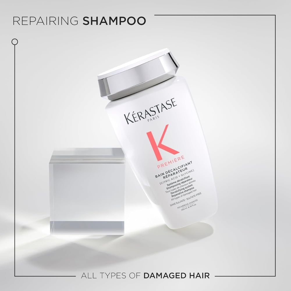 KÉRASTASE Premiere Sulfate-Free Hair Repair Shampoo, Strengthening & Smoothing for Breakage & All Damaged Hair Types, Removes Buildup and Decalcifies with Citric Acid