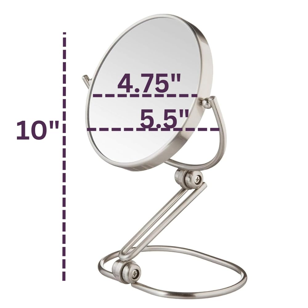 Jerdon Jerdon mc450n folding travel mirror, nickel