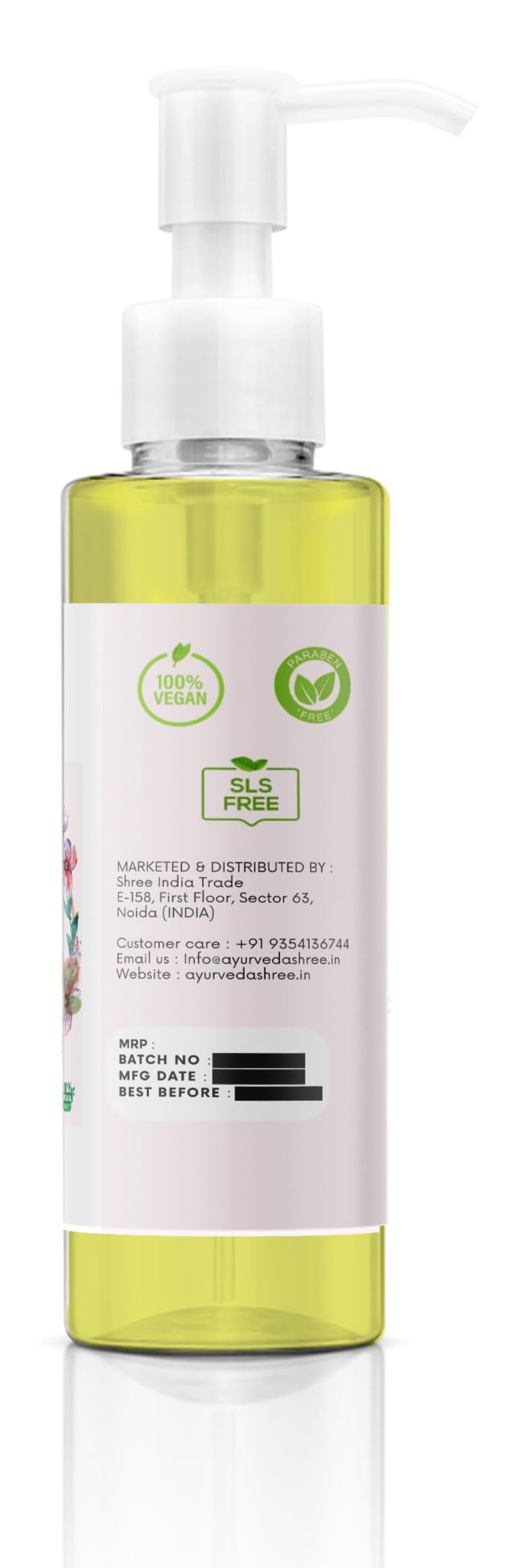 AYURVEDASHREE Intense Nourishing Bodywash Gel with Almond & Argan (210ml), Body Cleanser with Natural ingredients For All Types of Skin.