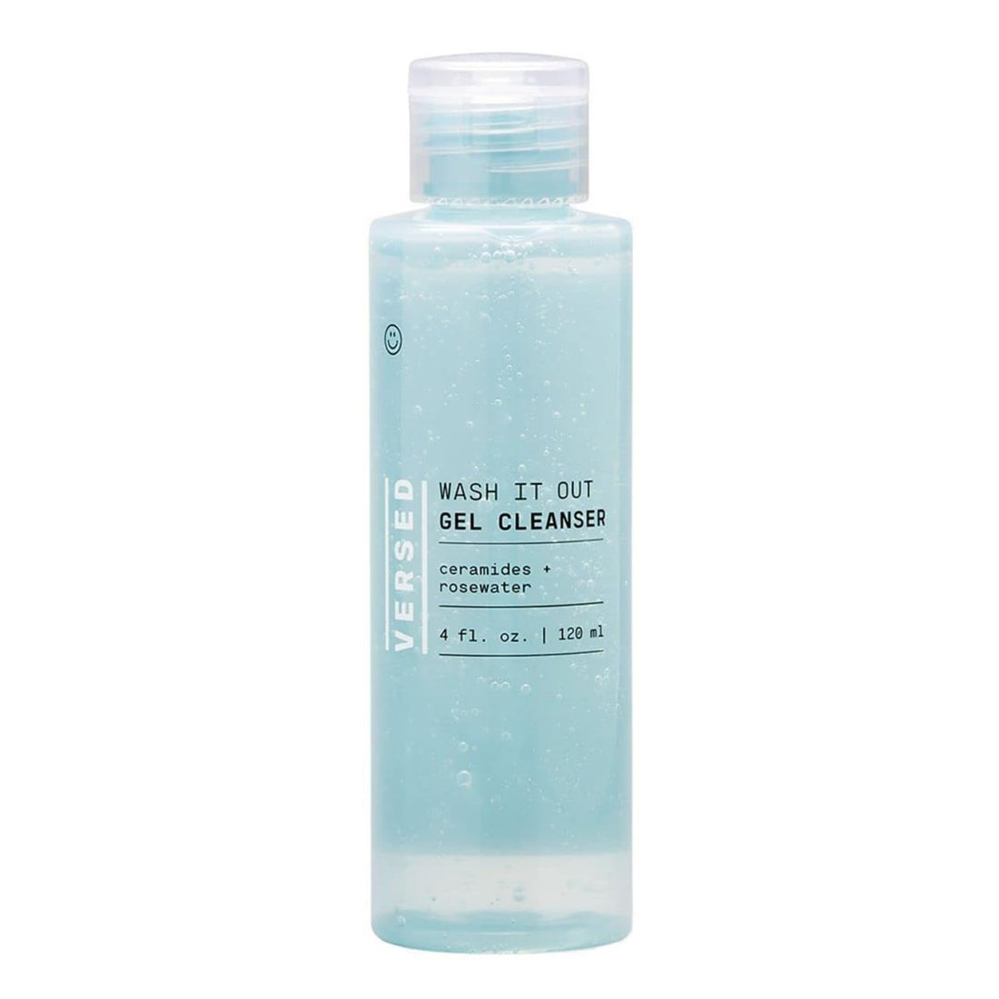 Versed Wash It Out Gel Face Cleanser - Mild, Non-Stripping Gentle Gel Facial Wash with Nourishing Rosewater and Moisturizing Ceramides - Vegan (4 fl oz)