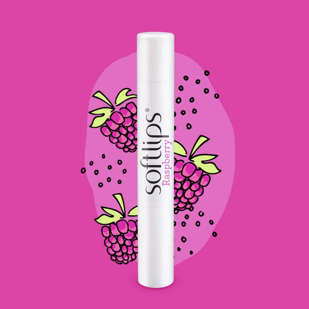 SoftLips Raspberry Lip Balm with SPF 20 - 2ct, 0.045 Count