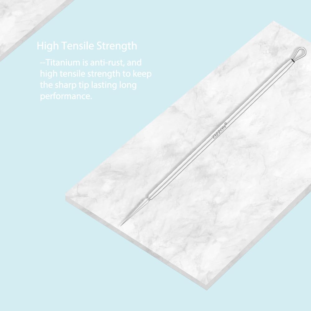 ZIZZON Titanium Lancet Needle Acne Blackhead Remover Pimple Extractor Popper Tool