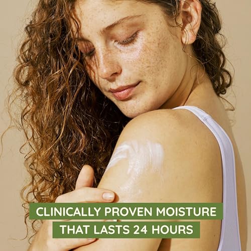 Aveeno Daily Moisturizing Body Lotion with Soothing Prebiotic Oat, Gentle Lotion Nourishes Dry Skin With Moisture, Paraben-, Dye- & Fragrance-Free, Non-Greasy & Non-Comedogenic, 12 fl. Oz