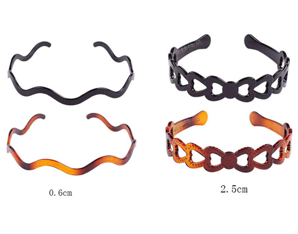 Plastic Tooth Hair Comb Headband Hard Headbands Ribbon Hairband Women Men Hair Accessory (style04)