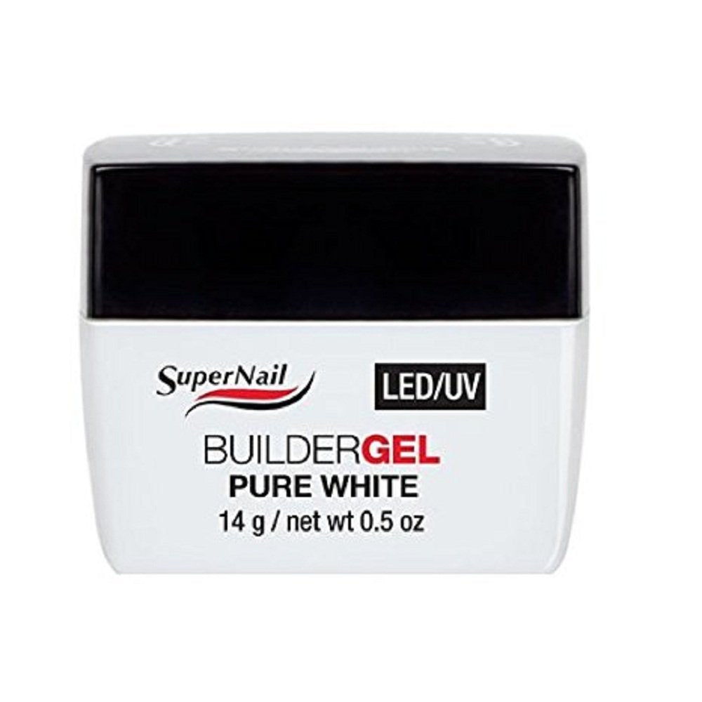 Supernail Pure White LED/UV Builder Gel, 0.5 Fluid Ounce