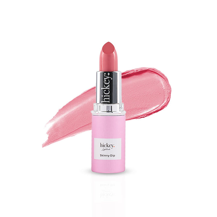 Hickey Lipstick Refill - Vivid Color Long Lasting Luxurious Rouge - Highly Pigmented, Velvety Finish - Organic, Cruelty, Gluten & Paraben Free - Nourish & Hydrate Lips - Light Pink Shade - 0.16 oz
