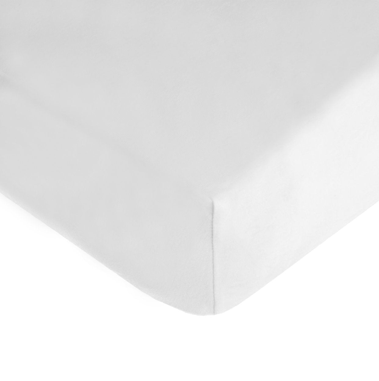 TL Care Fitted Crib Sheet 28 x 52, Soft Breathable Neutral 100% Cotton Jersey Sheet, White, for Boys and Girls, Fits Crib and Toddler Bed mattresses