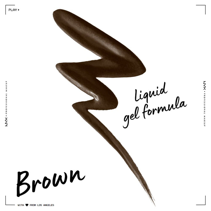 NYX PROFESSIONAL MAKEUP Epic Wear Liquid Liner, Waterproof Eyeliner, Up To 3 Day Wear, Brown