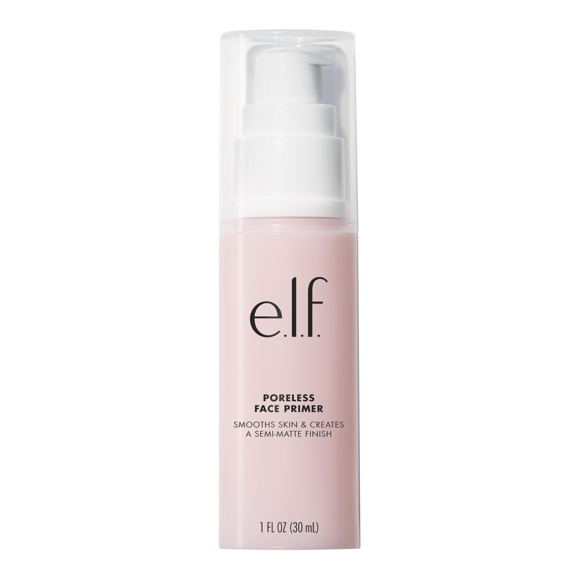 e.l.f, Poreless Face Primer - Large, Silky, Skin-Perfecting, Lightweight, Long Lasting, Absorbs Quickly, Smooths, Preps, Creates Flawless Base, Infused with Tea Tree and Vitamins A & E, 1.01 Fl Oz