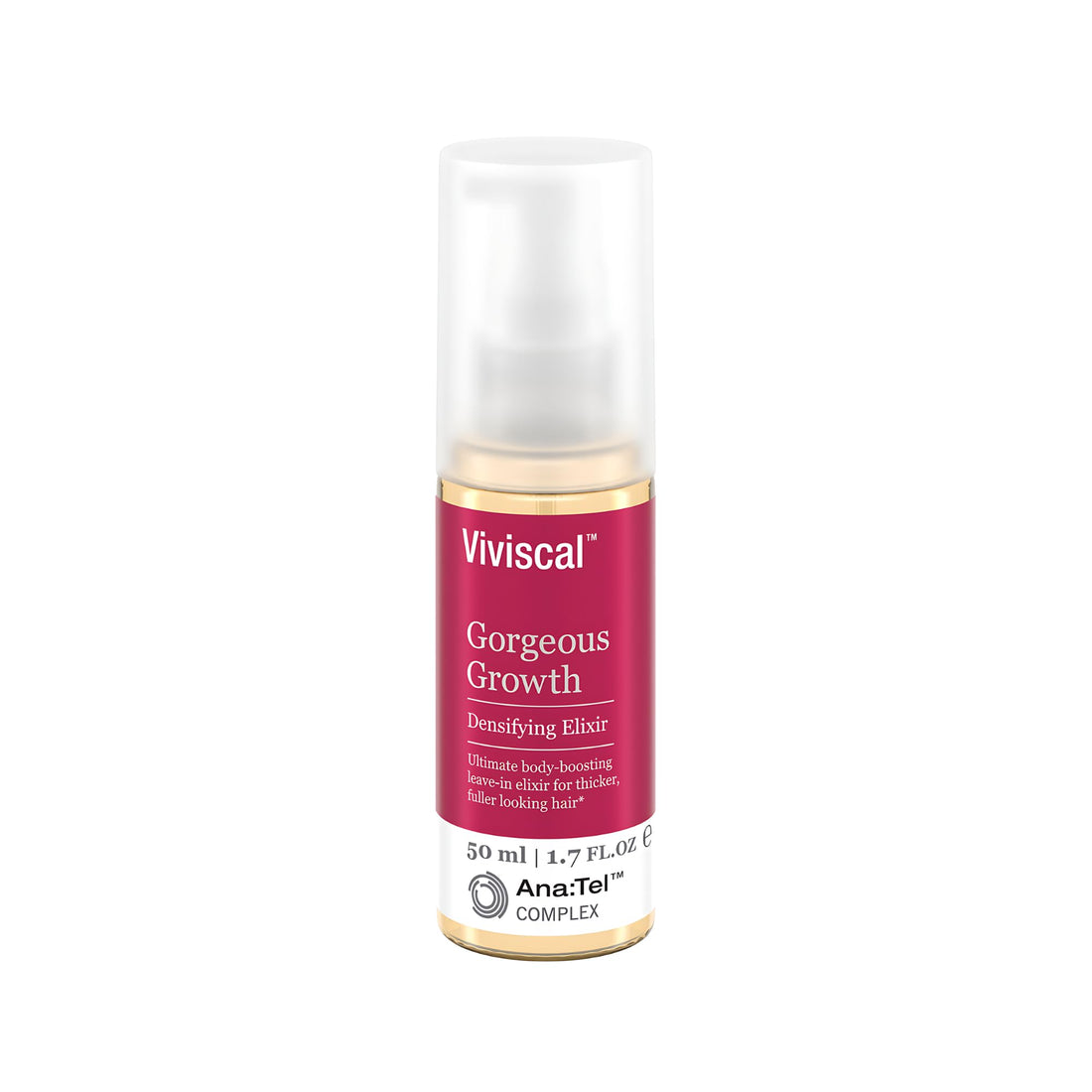 Viviscal Gorgeous Growth Densifying Leave-in Elixir for Thicker, Fuller Hair | Ana:Tel Proprietary Complex with Keratin, Biotin, Zinc | 1.7 Ounce