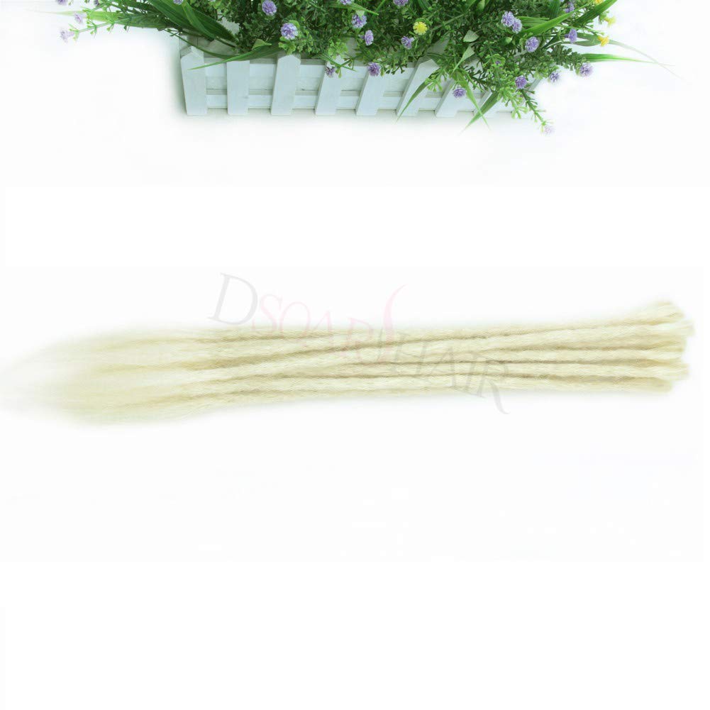 DSOAR Women's Synthetic 12 Strands Handmade Dreadlocks Extensions Twist Braiding Hair Crochet Braids (20-inch, Blonde)