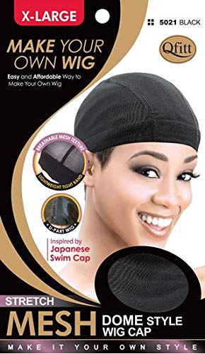 (6 Pack) Qfitt - Mesh Dome Style Wig Cap Extra Large #5021