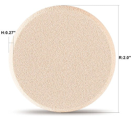Kooba Face Powder Puff Makeup Blender Round Primer Sponges for Cosmetic Flawless Foudation 2pcs with 1 Cace