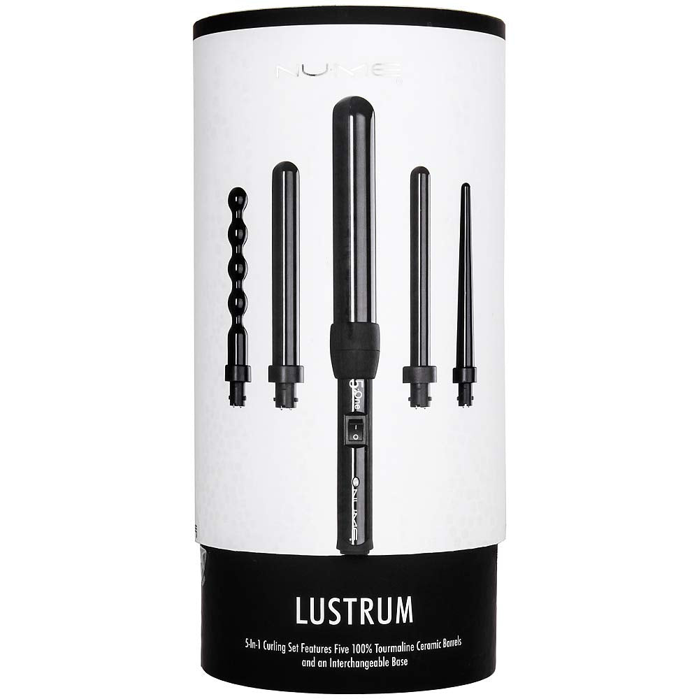 Nu Me Lustrum 5 Tourmaline Infused Ceramic Curling Wands (19mm, 25mm, 32mm, 13mm 25mm Reverse And Pearl)