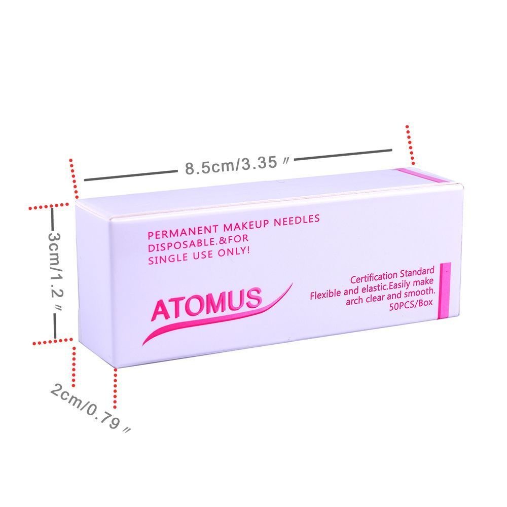 ATOMUS Microblading Needles 12 Pin 50pcs Permanent Makeup Tattoo Microblading Blades 12 Needles for Microblading Supplies/Microblading Pen/Microblading Kits 12 Sloped (12pin)