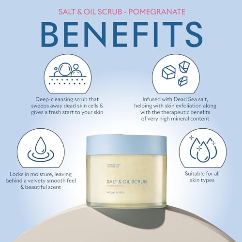 Seacret Salt & Oil Scrub Pomegranate 400gr / 14.1FL.OZ For All Skin Types