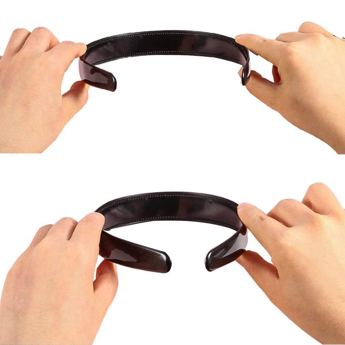 Plastic Headbands,20 PACK Black Plain Craft Plastic Headbands,1 Inch Plastic Hard Headband with Teeth Head band Women Girls