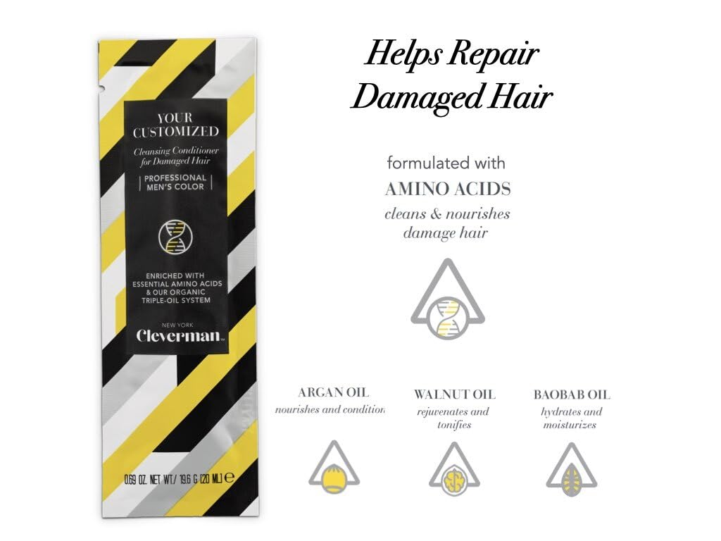 CLEVERMAN Men's Cleansing Conditioner for Damaged Hair, 20mL (Sample Size)