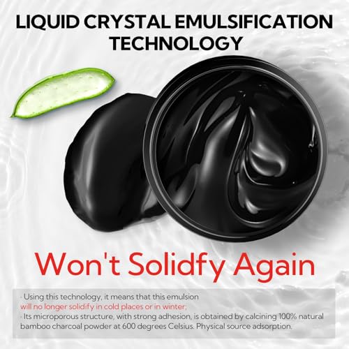 LANBENA Upgraded 2.0 Bamboo Charcoal Blackhead Remover Mask, 60 pcs Nose Strips, Peel off Face Mask Pore Whiteheads Cleanser Strawberry Nose Purifying, Deep Cleansing for All Skin Types, 30g/1.05oz