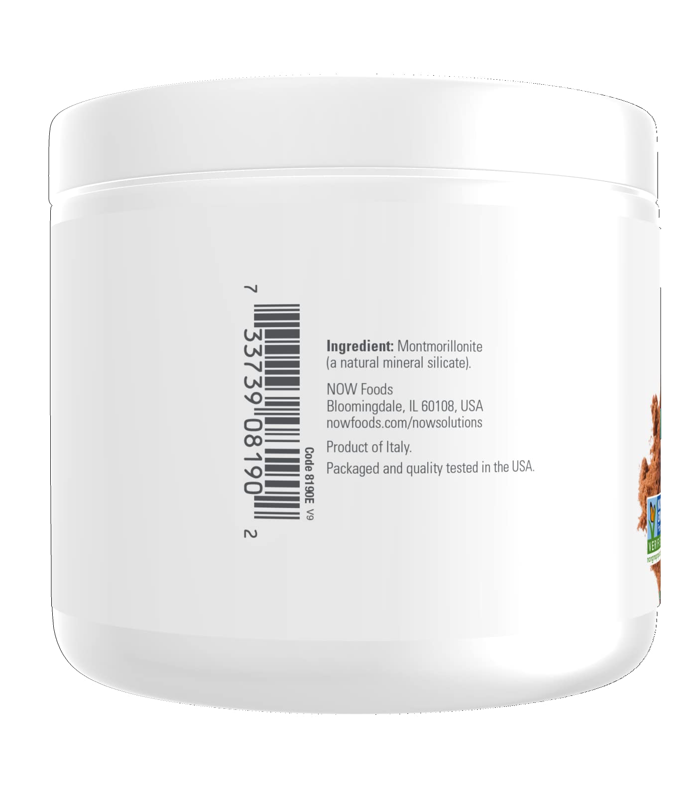 NOW Foods Solutions, Mediterranean Red Clay Powder, Pure Powder for Sensitive Skin Facial Mask, 6-Ounce