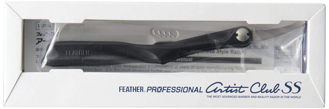 Feather SS Folding Handle Razor, Black