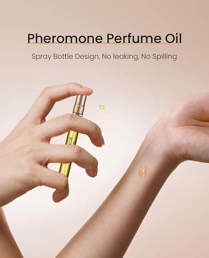 Enhanced Scents Pheromones Perfumes for Women & Men, No. 62 Pistachio&Salted Caramel Fragrances, Also Mixed of Almond, Heliotrope Jasmine, Vanilla Notes,Travel Size Perfume Oil Spray, 0.34 fl.oz