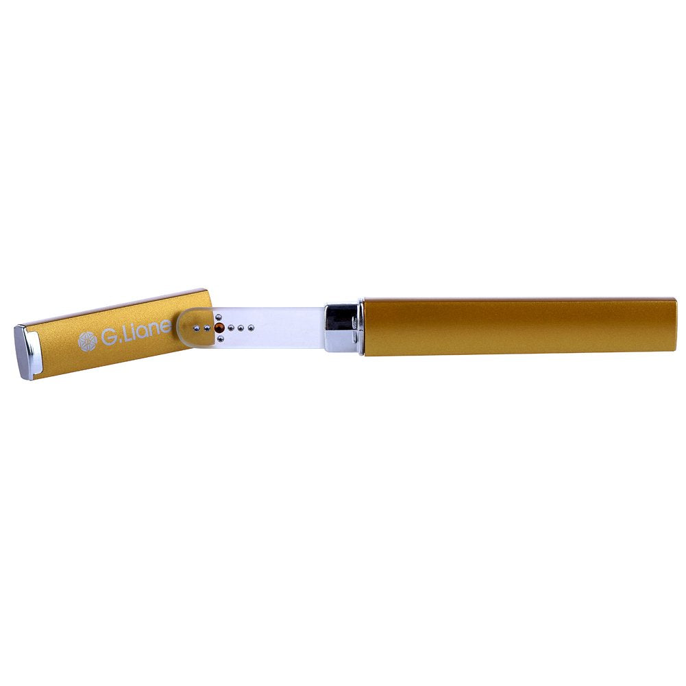 G.Liane Gold Cross: Glass Manicure File with Swarovski Crystals â€“ G. Liane Shape and Smooth Nail File Tool with Case Best for Gentle & Safe Nail Care Kit for Beautiful Fingernails (Gold Cr