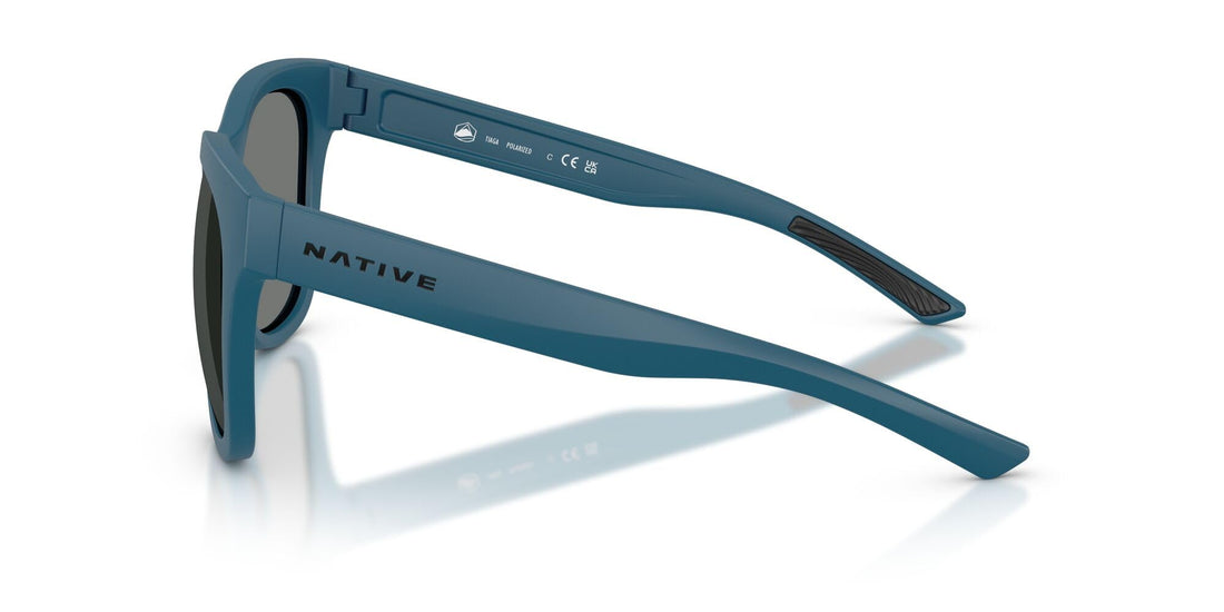 Native Tiaga Sunglasses, Overland Blue/Grey Polarized, 55 mm