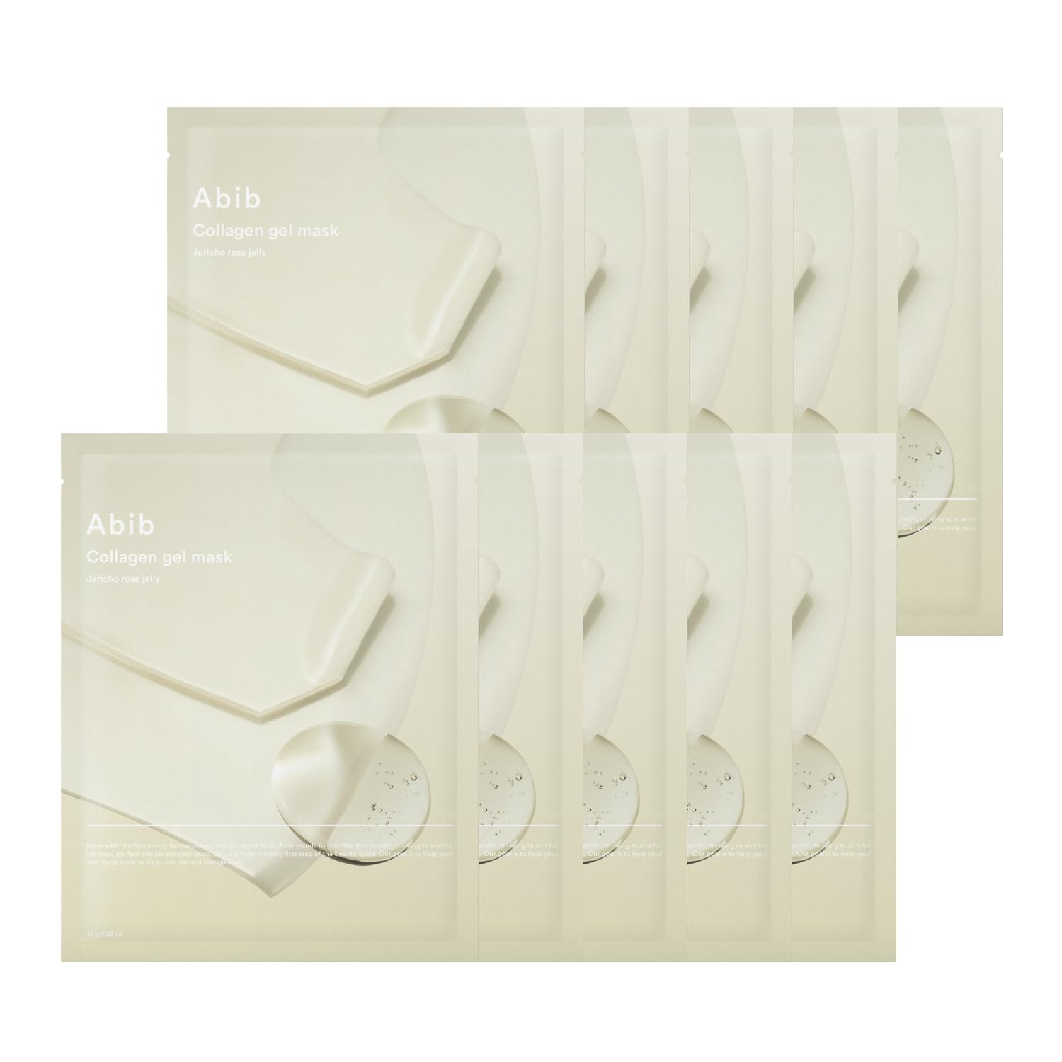 Abib Collagen Gel Mask Jericho Rose Jelly 10 Sheets (Nourishing) I Korean Vegan Collagen, Cooling Nourishing Hyaluronic Acid Hydrogel Face Mask Skin Care