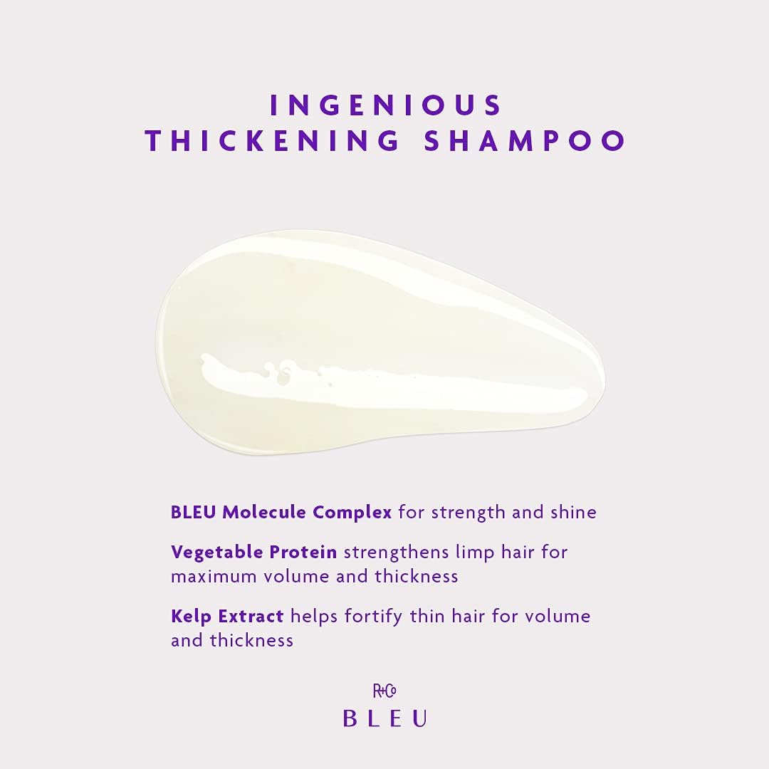 R+Co BLEU Ingenious Thickening Shampoo + Conditioner | Boosts Body, Volume, and Shine | 8.5 oz + 6.8 oz (Pack of 2)