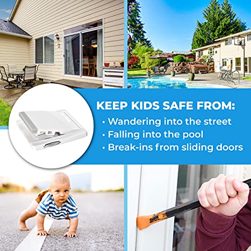 Eco-Baby Sliding Door Lock, 4 Pack Child Proof Safety Window Locks for Glass Doors