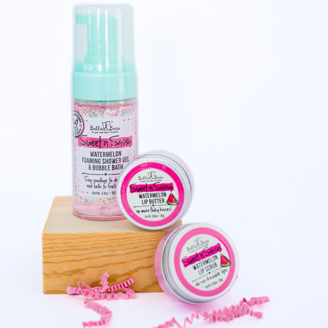 Bella & Bear Sweet 'n' Sassy Vegan Watermelon Lip Butter, 0.6 oz