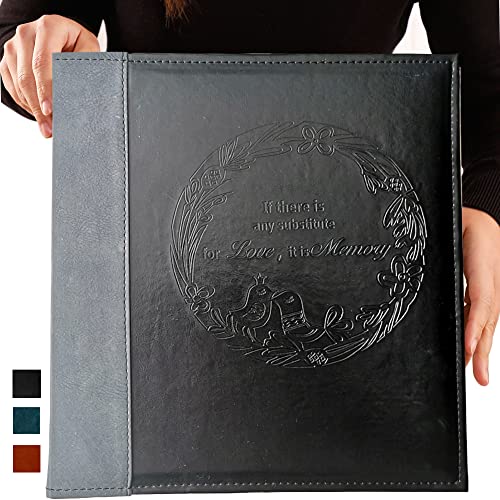 Totocan 4x6 Photo Albums 600 Pockets, Large Capacity Photo Book with Vintage Leather Cover, Family, Baby, Wedding Photo Album (Black)