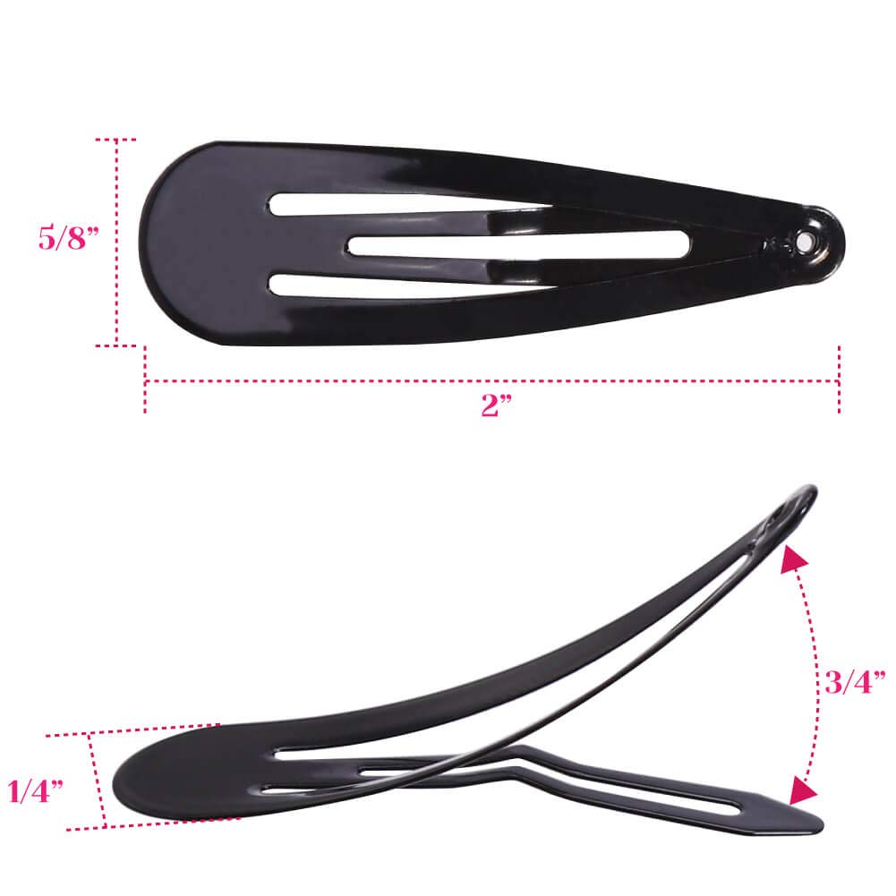 anezus 80 Pcs 2 Inch Snap Multicolor Hair Clips Non-Slip Metal Barrettes For Baby Girls Toddlers Kids Women Accessories