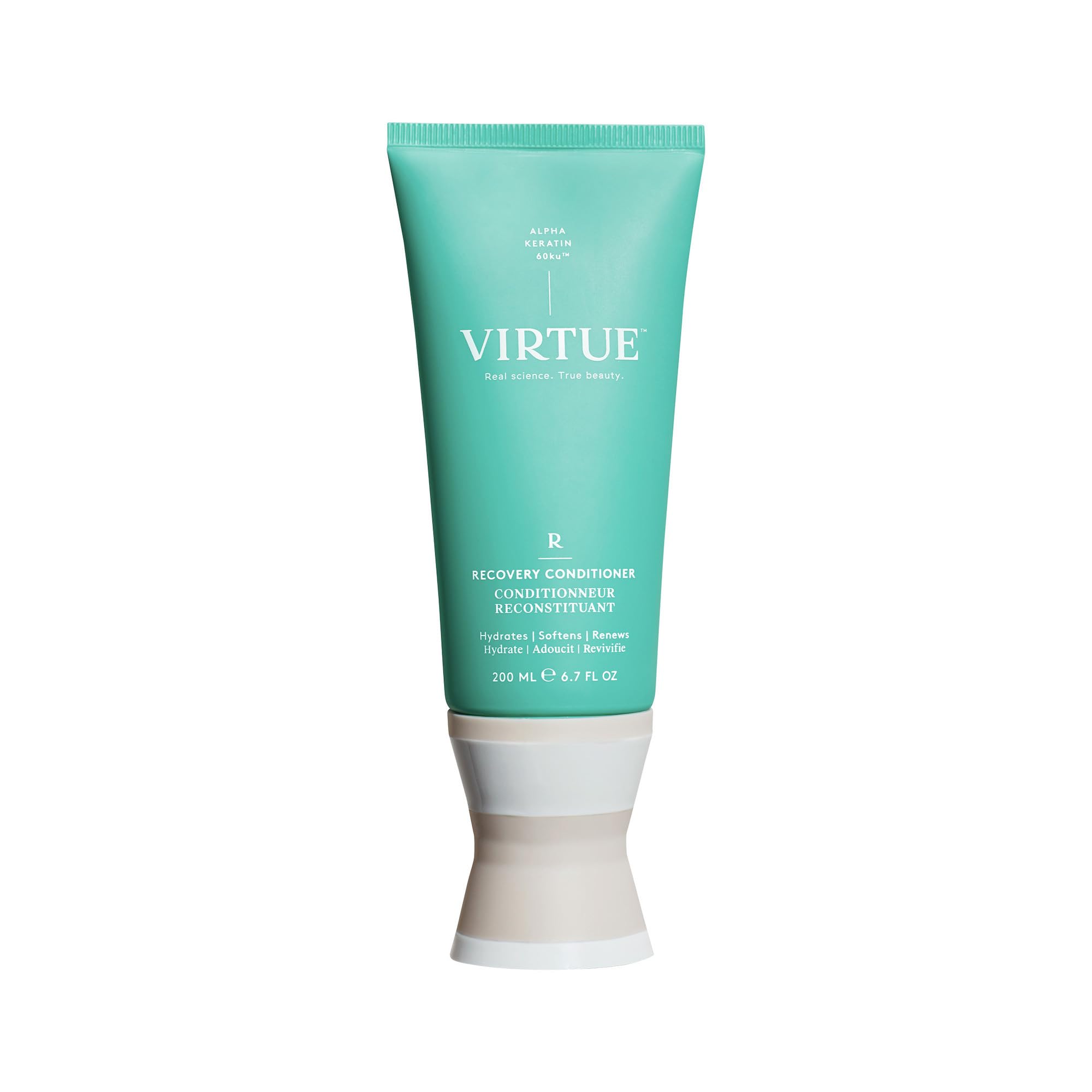VIRTUE Recovery Conditioner 6.7 FL OZ | Alpha Keratin Hydrates, Softens, Renews Hair | Sulfate Free, Paraben Free, Color Safe