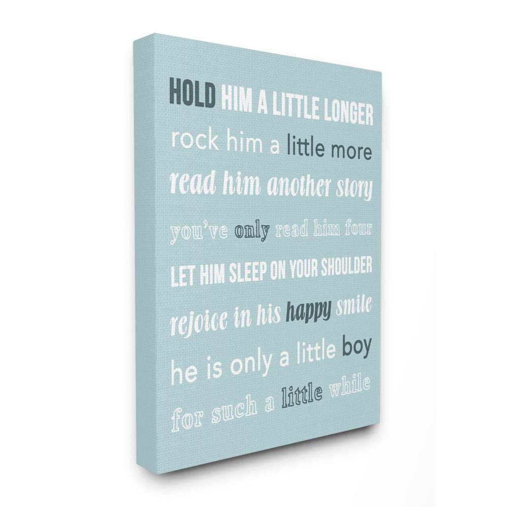 The Kids Room by Stupell Hold Him A Little Longer Teal Decorative Wall Hangings