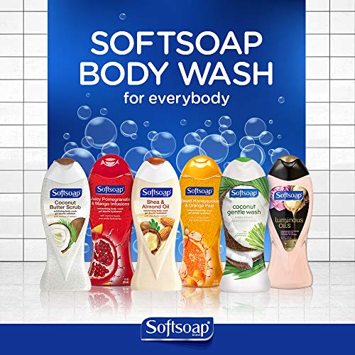 Softsoap Body Butter Coconut Scrub, Body Buff Wash, 15 Ounce (Pack of 2)