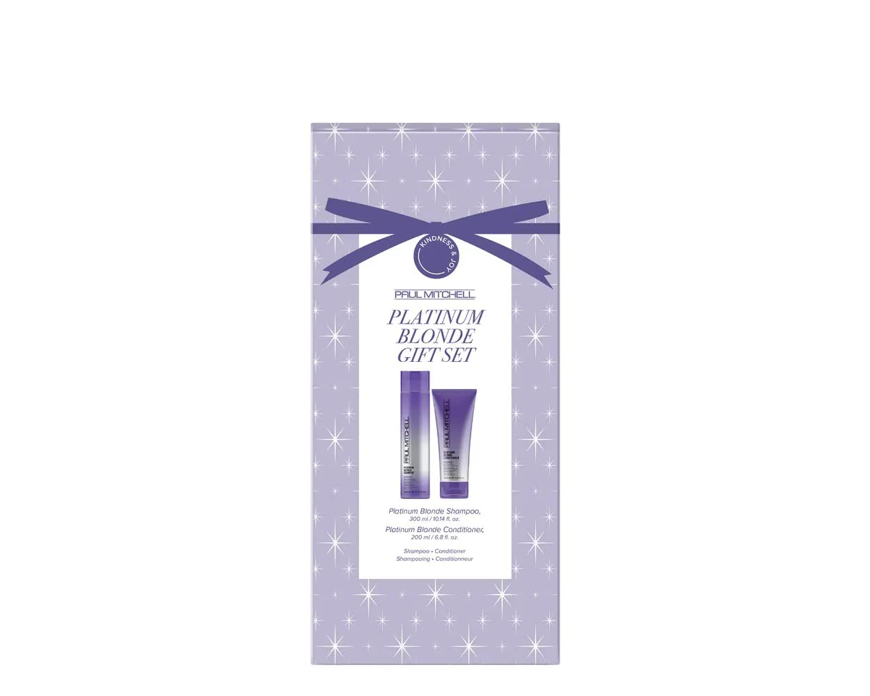 Paul Mitchell Platinum Blonde Gift Set, Purple Shampoo + Conditioner, For Brassy Hair
