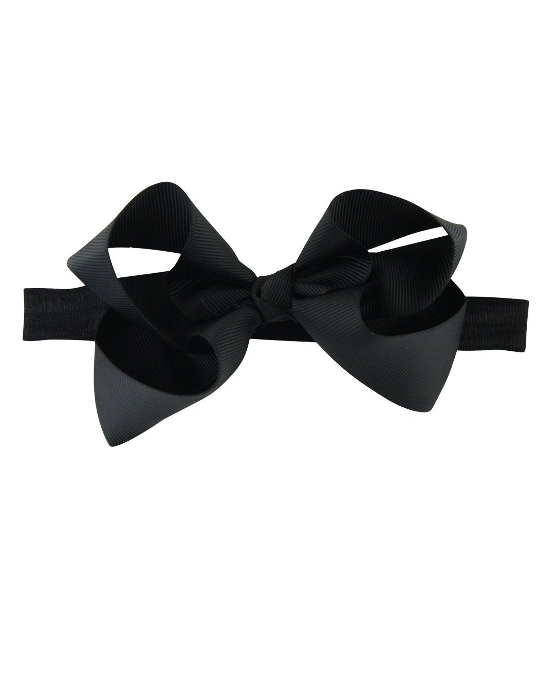 RuffleButts® Girls Black Bow Headband - One Size