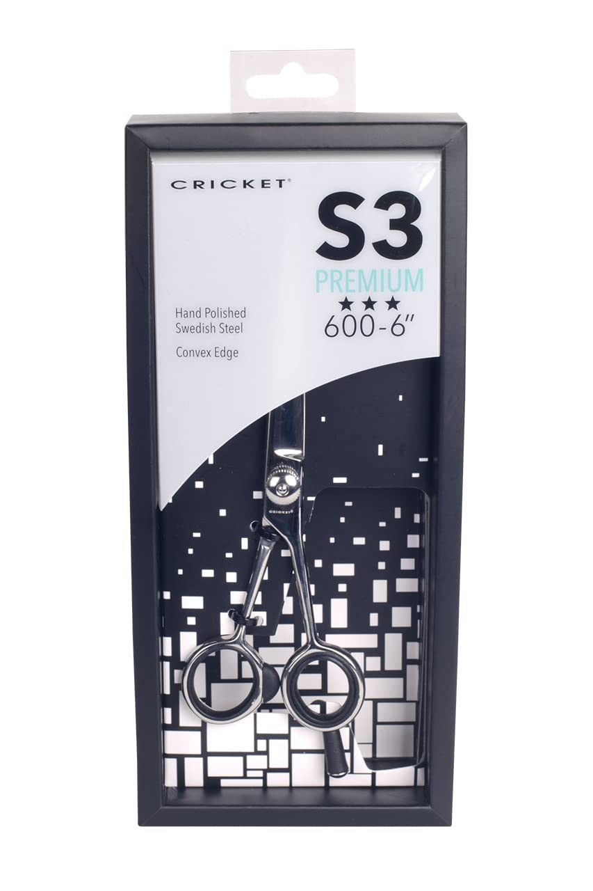 Cricket S-3 600 Carded Professional Hair Shear, 6 Inch, 2.88 Ounce