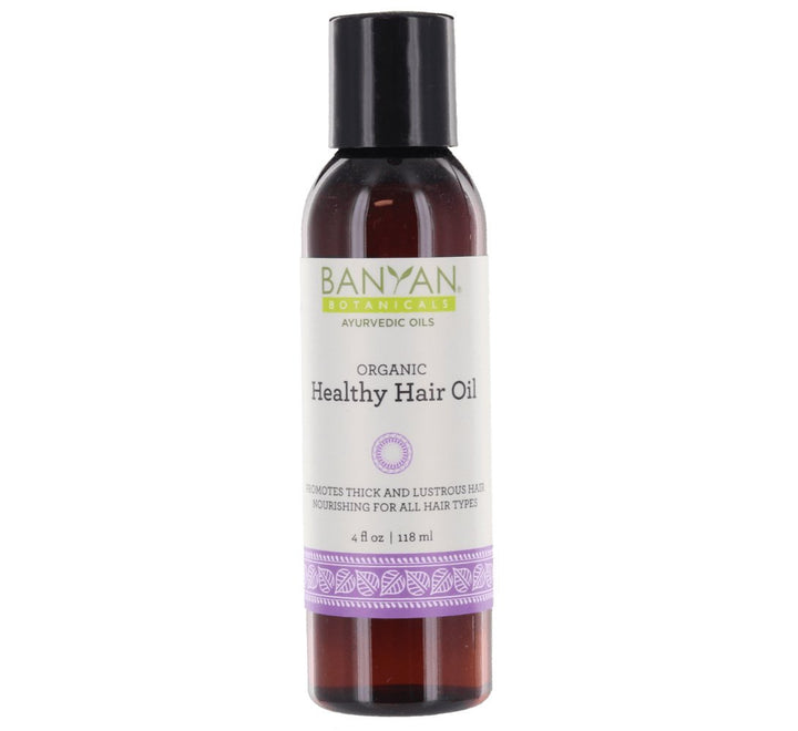 Banyan Botanicals Healthy Hair Oil – Organic Herbal Oil with Bhringaraj & Amla – Ayurvedic Hair Care for Strong, Thick, Lustrous Hair & for Scalp Massage – 4oz. – Non GMO Sustainably Sourced Vegan