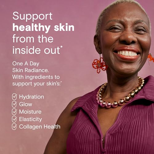 One A Day Skin Radiance, Skin Supplement to Support Skin Hydration & Glow with Blood Orange Extract & Collagen Health with Vitamin C & Vitamin E, 30 Capsules
